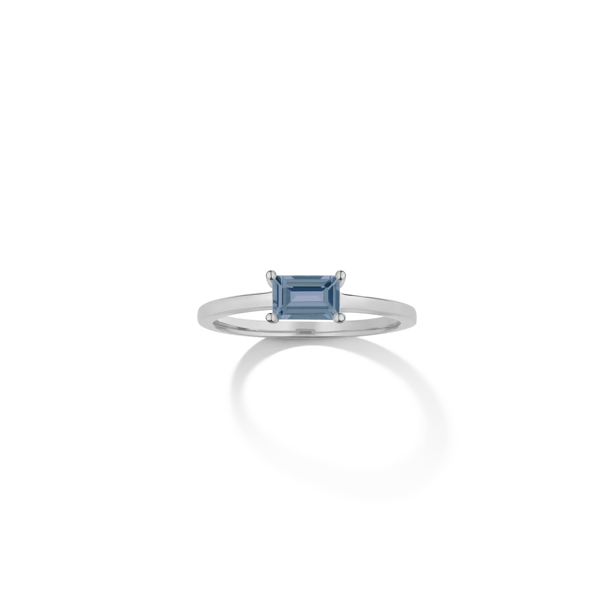 Birthstone Baguette Ring - Alexandrite