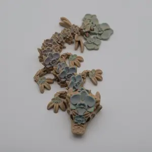 Baby Orchid Dragon 3D Printed Articulated Collectible with Detailed Floral Accents and Soft Natural Tones for Fantasy Fans and Plant Enthusiasts