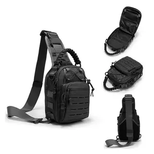 Compact EDC Sling Bag, Concealed Carry Shoulder Bag for Range, Travel, Hiking, Outdoor Sports, Multifunctional Durable Chest Bag for Daily Use