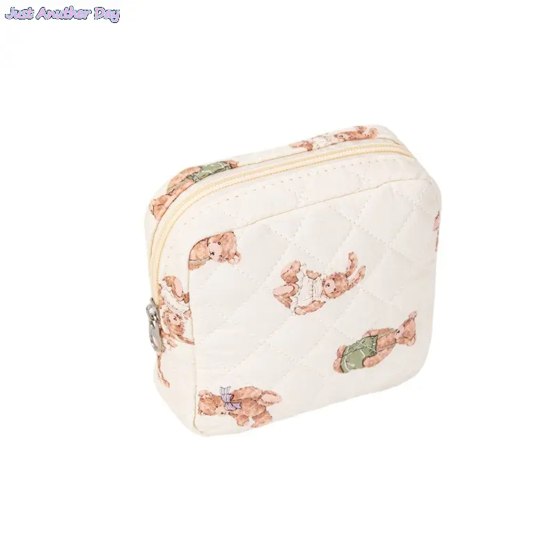 Floral Sanitary Pad Storage Pouch — Large Capacity, Portable, Cute Design — Versatile Bag for Sanitary Pads, Cosmetics, or Data Cables Floral Sanitary Pad Storage Pouch — Large Capacity, Portable, Cute Design — Versatile Bag for Sanitary Pads, Cosmetics, or Data Cables