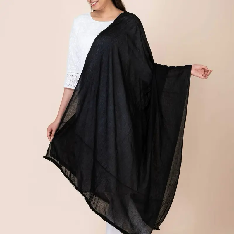 *black color Cotton Dupatta*  This dupatta can be used with any of your Ethnic and Western attire, suitable For Daily wear Or Casual wear
