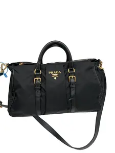 Pre-owned PRADA Tessuto Nylon Boston Handbag with Crossbody Strap/WJ05222015/2015