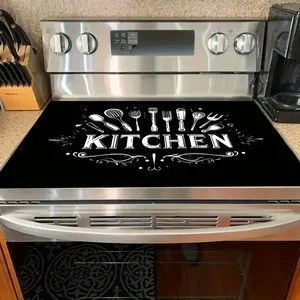 Kitchen Decorative Rubber Stove Protector, Heat Resistant, Non-Slip, Water Absorbent, Easy Clean, Oven Pad, Refrigerator Pad, Kitchen Counter Protector