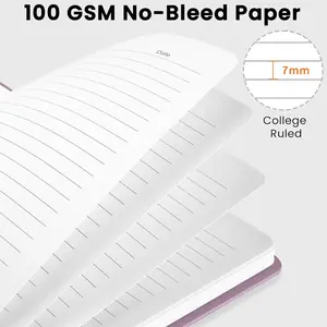 Lined Spiral Journal Notebook, A5 College Ruled Notebook for Journaling, Note-Taking, and Daily Planning, Durable Hardcover with an Elegant Design, Purple