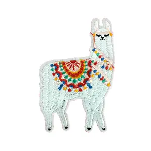 No Drama Llama Embroidered Iron-On Appliqué Fabric Patch, Multi-Color DIY Supply for Sewing Projects Ideas, Specialty DIY Craft Accessory