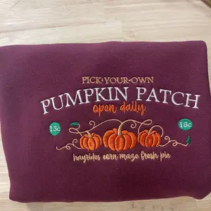 Pumpkin patch embroidered sweatshirt