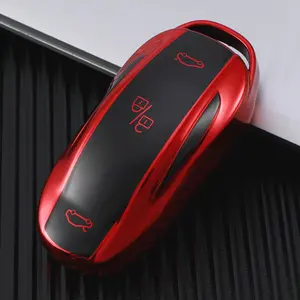 TPU Car Smart Key Cover Case Fob for Tesla Model 3 Model Y Model X Model S Key S Bag Holder Protector Accessories