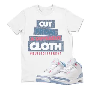 3 Cobalt Bliss Sneaker Match Different Cloth Shirt, Tshirt for Jordan 3 Cobalt Bliss, Adult and Youth Sneaker Match Shirts, White Tee