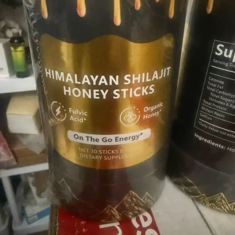 Himalaya Shilajit-Infused Honey Sticks - Natural Flavored Herbal Supplement Sweetener with Herbs for Daily Wellness Support, Flavor