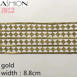 1 yard LP-JB12 Width 88mm gold  african lace fabric,DIY Garment Accessories,Sewing Edge Trim Wedding Lace,Lace Material