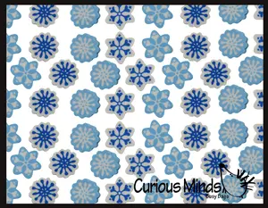 72 (6 Dozen) Snowflake Mini Erasers - Novelty and Functional Adorable Eraser Novelty Treasure Prize, School Classroom Supply, Math Counters - Sorting - Party Favor