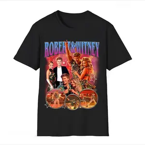 Robert & Witney Graphic Tee Featuring Retro Dance Partner Inspired Artwork Perfect for Fans