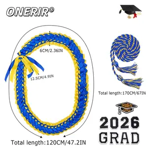 ONERIR 2026 Graduation Honor Cord 1 Set Braided Graduation Lei Decorative Rope Graduation Party Favors Commencement Accessory, Ideal Graduation Gift for Men & Women