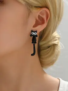 Cute Cartoon Cat Design Dangle Earrings for Women, Creative Ear Piercing Jewelry for Daily Used, Fashionable Stud Earrings for Women, Cute Accessories