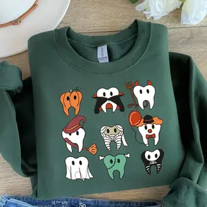 Spooky Halloween Dentist Shirt Dental Halloween Shirts Matching Halloween Dental Shirts Dental Hygiene Shirts Dental Office Tshirt