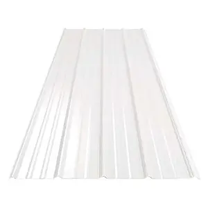 Falken Design G26 Corrugated Metal Roof Panel - Eco-Rib Galvalume Steel, Polyester White Finish, 36"x96", 0.75" Rib Height