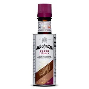 Angostura Cocoa Bitters (4 fl oz), Premium Cocktail Bitters for Home Mixologists, Kosher Certified, Flavor Enhancer Sweet Chocolate Beverage syrup