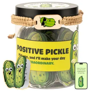 Positive Pickle Affirmation Jar – Daily Emotional Support & Uplifting Messages, Funny Self-Care Gift for Women