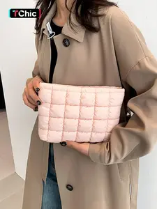 Quilted Makeup Bag for Women, Cosmetic Bag, Travel Cosmetic Bags, Travel Toiletry Organizer Pouch Clutch, Casual Style, All Seasons Use