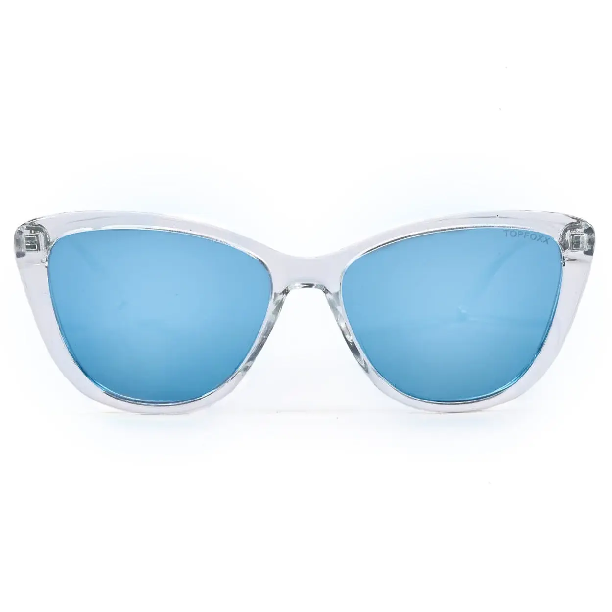 Kara - Mirrored Blue- Tangle Free Cat Eye Sunglasses - Certified Shatter- Resistant Lenses - UV400 - For Women & Men