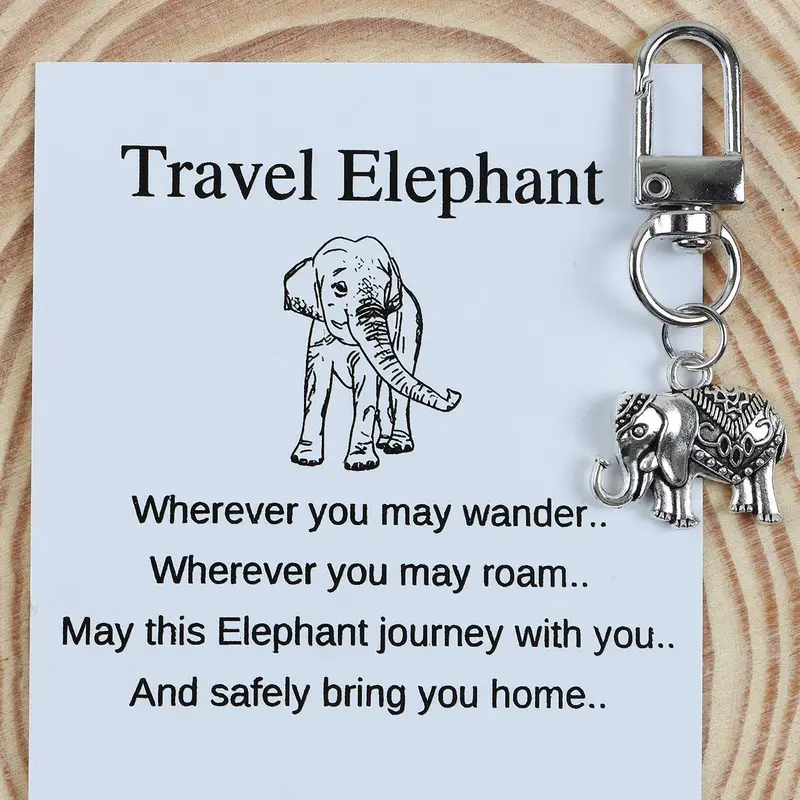 Cute Elephant Design Charms Keychain, Fashionable Metal Keychain for Women & Men, Trendy All-match Keychain for Birthday Lucky Gift, Keychains for Men, Keychain Pendant, Keychain Accessory, Portable Keychain, Keychain for Purse, Animals Keychain Decor
