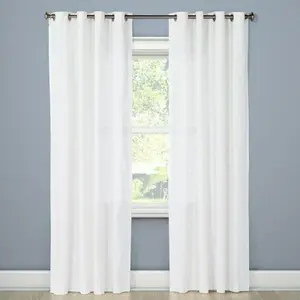 1pc 54"x95" Light Filtering Solid Window Curtain Panel Natural White - Threshold