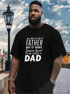Father Dad Crinkle Plus Size Men's T-Shirt - Geome