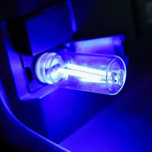 Car USB Night Light Touch Dimmable LED Filament Lamp Portable Lighting Plug and Play Decorative Atmosphere Light for Car Bedroom Christmas Present