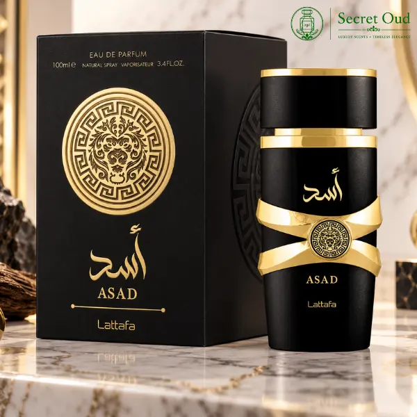 Lattafa Asad Men's Luxurious Alcohol-Based EDP Perfume (3.4Oz/100ml) - Spicy Woody Cedarwood Fragrances, Bold Confident Men's Stuff, Ideal Anniversary Gifts for Him, Cool Fragrance Presents for Guys