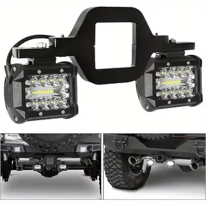 4-Inch Hitch LED Light with 2-Inch Tow Hitch Mount - Dual LED Off-Road Light for Truck, Trailer, SUV & Pickup (No Battery)