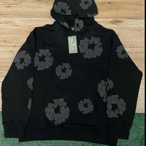 Puff Print Flower Hoodie 100% Cotton Comfortable & Stylish with Puff Print Design Available in 5 Colors and 4 Sizes