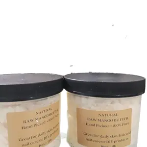 Natural Raw African Mango Butter Handpicked from Ghana 454g Pure for Daily Skin Hair & Lip Care or DIY Products for Women & Men Rich in Antioxidants Essential Fatty Acids Vitamins A D E & F