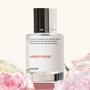 Ambery Rose, Dossier, Women Perfume, 50ml, Eau de Parfum, Lychee, Rose, Saffron, Vetiver, Cedarwood, Musks