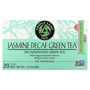 Triple Leaf Tea Jasmine Decaf Green Tea, 20 Tea Bags, 1.34 oz (38 g)
