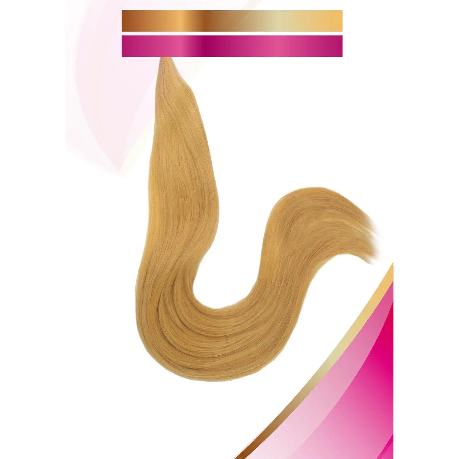 I-Tip Real Human Hair Extensions, 50g 28-Inch Blonde Straight Hair Bundles, Unisex Fashion Accessory Hairpiece