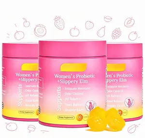 Her Juicy Natural Feminine Probiotics Gummies Gentle All-in-One Solution Slippery Elm, Organic Prebiotics & Lactobacillus Blend for Women’s pH Balance & Mild Vaginal Dryness, Hawaiian Pineapple 60 Counts