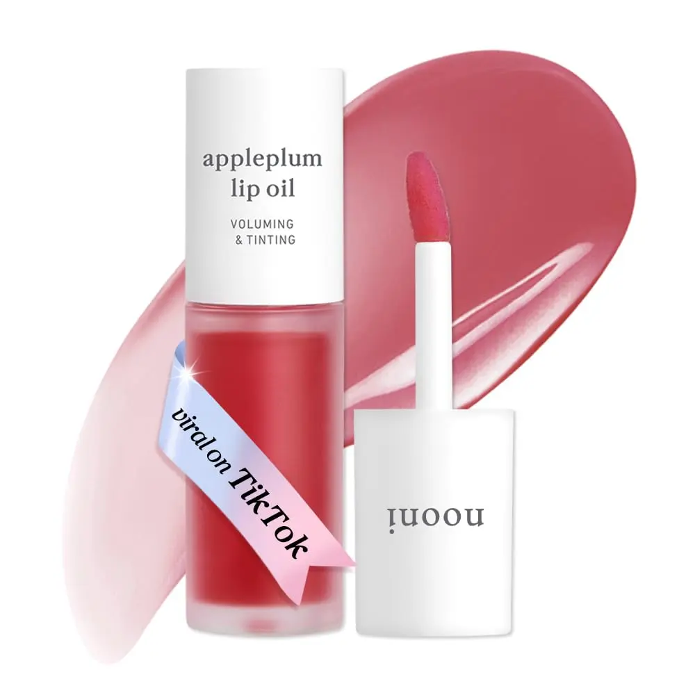 NOONI Korean Lip Oil - Appleplum | Long-Lasting, Moisturizing, Plumping, Revitalizing for Dry Lips, Waterproof, No Peel Off, Korean Tint, Hydrating Lip Stain, Nourishing Crystal Clear, 0.12 FL Oz