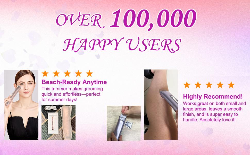 2026 New Women's 2-In-1 Waterproof Electric Shaver & Bikini Trimmer, Dual-Head Hair Removal Razor for Bikini, Underarm, Leg, Arm & Facial Hair, Wet Dry Use, USB Rechargeable (Champagne)