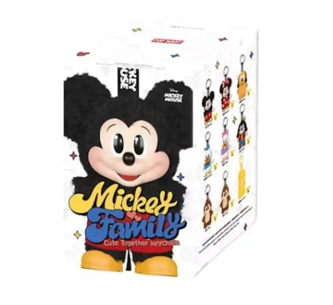 Pop Mart Disney Mickey Family Together Series Plush Keychain Single Blind Box Cute Gift Trending Rare Limited Collection Collectible Authentic Brand N