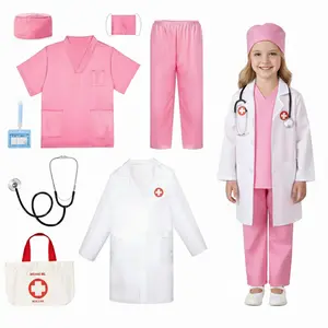 Soocosisx Kids Doctor Roleplaying Clothes with Accessories Career Day Costumes for Girl & Boy Age 3-10