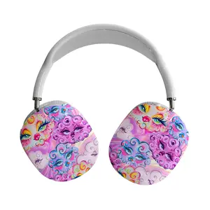 Whimsical Eyes Aesthetic AirPods Max Case, Kawaii Trippy Clouds Hard Shell Protective Ear Cup Covers, Cute Anime Eyes Design, Pastel Y2K Coquette Case, Luxury Headphone Protector