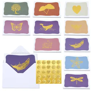 20 piece 6” x 4“ blank greeting card set with stickers and envelopes, used for thanking, Mother's Day gifts, birthdays, and various occasions