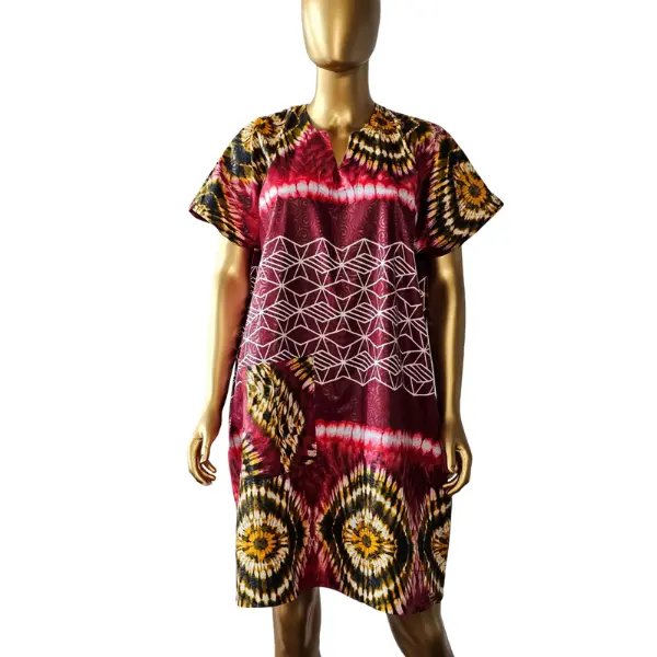 Luxanoir Short Classy Freewear in Ankara Prints Shirt Size US L-XL