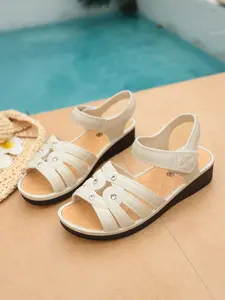 Women's Thick Sole Rubber Sandals PU Upper Material Comfy Comfortable Soft Bottom Outdoor Beach Shoes, Casual Summer Footwear for Daily Wear