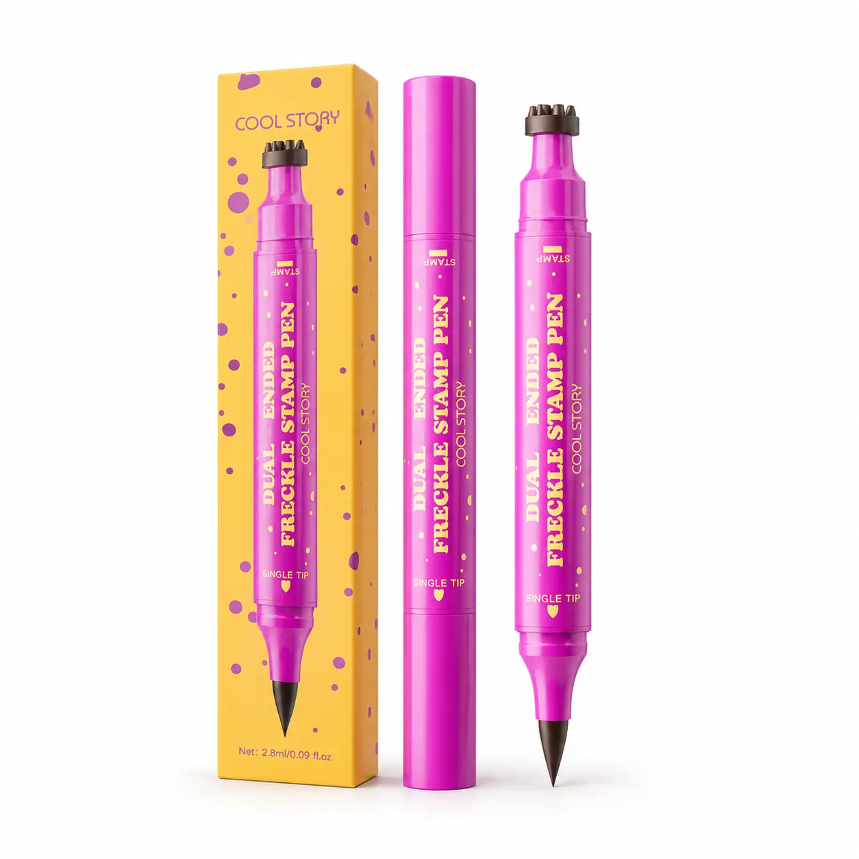 SummerWins Dual-Ended Faux Freckle Pen, Freckle Stamp and Fine Tip Makeup Pen for Natural-Looking Face Makeup, Easy Freckle Look for Daily Wear, Party, Festival and Photo MakeupDealsForYouDays