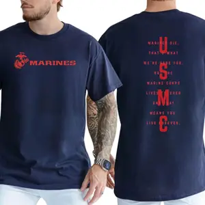 Trendy Marines Pride T-Shirt, USMC Marine Corps Graphic Shirt, Black Military Inspired Tee, Veterans Day Memorial Day Gift For Dad Husband Brother
