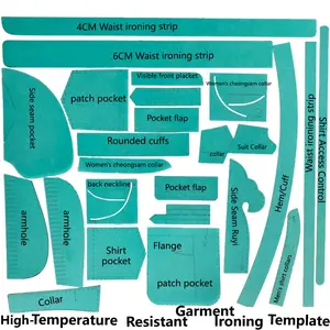 High-Temperature Ironing Stiffening Strips 24pcs, DIY Craft Tools for Clothing Pattern Cutting, Essential Sewing Supplies