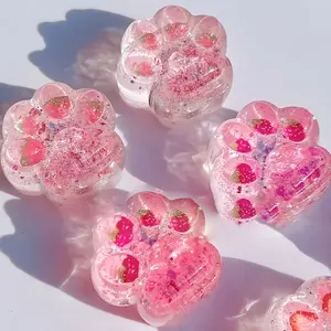 Cute Strawberry Squeeze Cat Paw Toy – Soft & Slow Rebound Stress Reliever for Kids & Adults, Perfect Christmas Gift