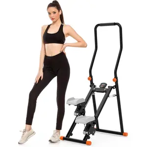 Stair Stepper for Home Gym - Foldable Vertical Climber Machine for Full-Body Workout, Cardio Exercise Machine with LCD Monitor, Adjustable Handlebar&Non-Slip Pedals -for Women&Men