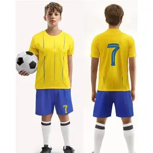 No.7 Ronaldo Jersey  Brazil Soccer Kit Yellow & Blue Football Gear For Sports Training Casual Wear Team Activities Outdoor Activities